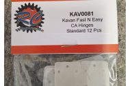 KAVAN POLYESTER HINGE, FAST'N'EZ CA-HINGE (PK12) F-FK081 (PACK 12) - MORE DUE SHORTLY